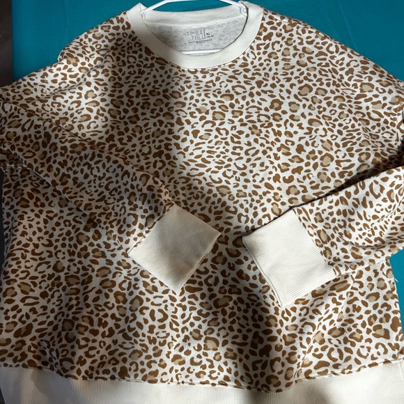 Time and Tru Tops - Time and Tru Tan Leopard Print Top